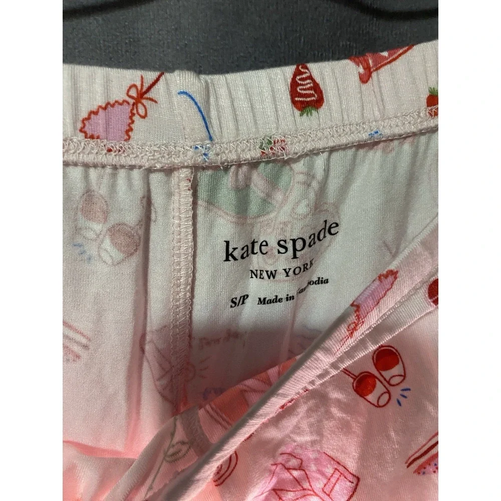 Kate Spade New York Pink Love Valentine Sweet Treats Novelty Pajama Sz Small